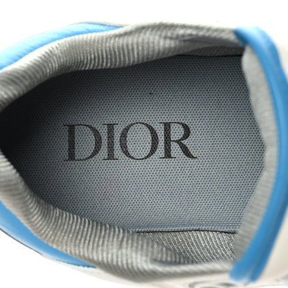 Christian Dior Smooth Calfskin Oblique Galaxy Perforated Mens B27 Low Top Sneakers 40 Beige Blue 8 of 8