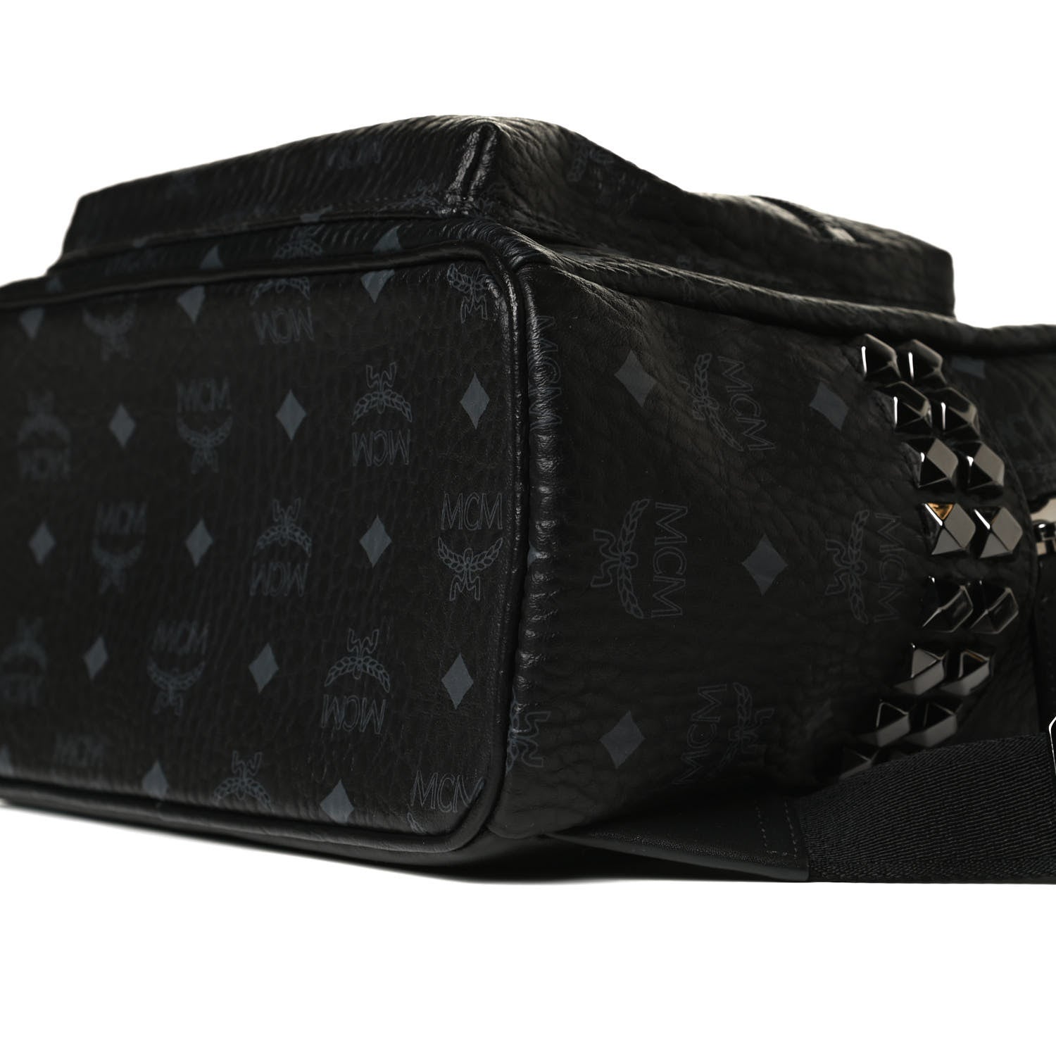 MCM Visetos Small Side Stud Stark Backpack Black 11 of 14