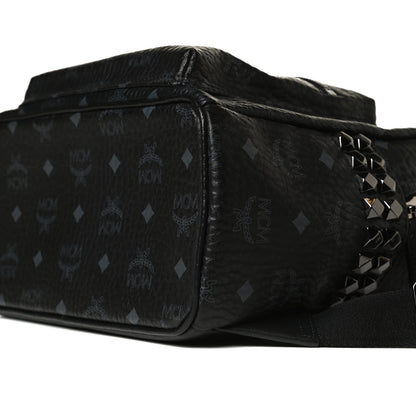 MCM Visetos Small Side Stud Stark Backpack Black 11 of 14