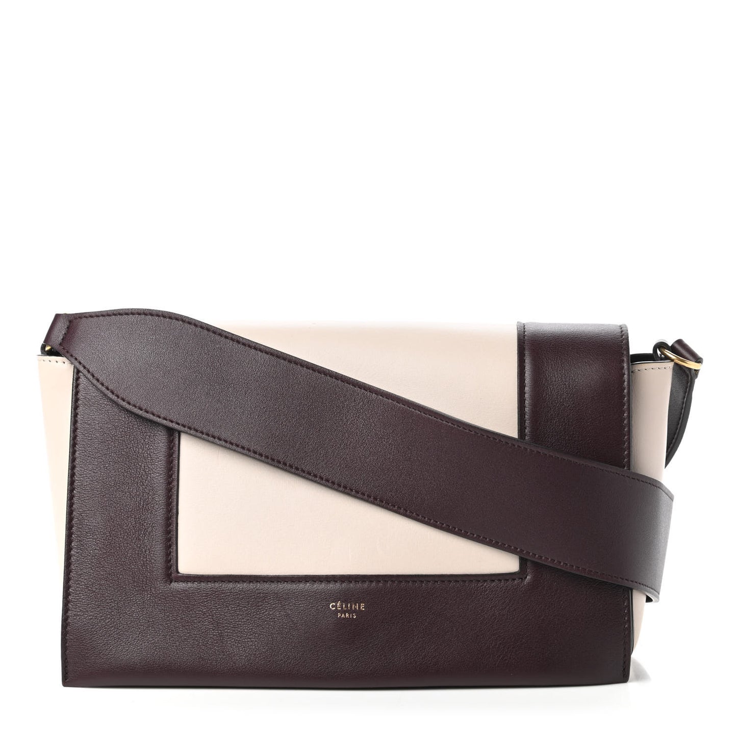Shiny Smooth Calfskin Medium Frame Shoulder Bag Velvet Desert