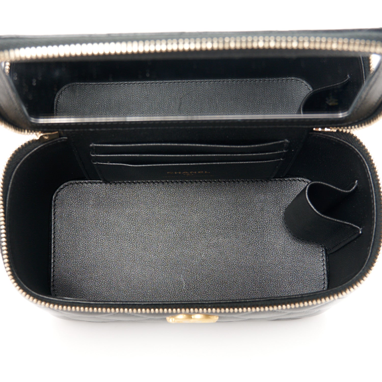 Chanel Lambskin Quilted Sweetheart Vanity Case Black 5 of 12