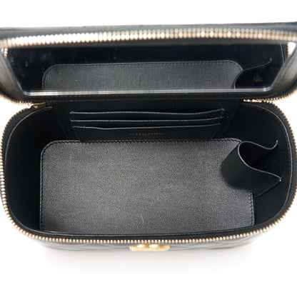 Chanel Lambskin Quilted Sweetheart Vanity Case Black 5 of 12