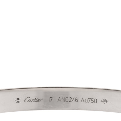 Cartier 18K White Gold LOVE Bracelet 17 4 of 6