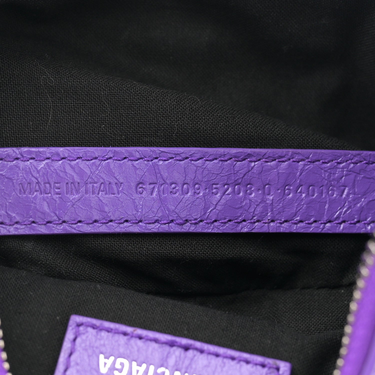 Balenciaga Agneau Arena Le Cagole Shoulder Bag XS Purple 8 of 11