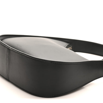 The Row Smooth Calfskin Half Moon Shoulder Bag Black 9 of 9