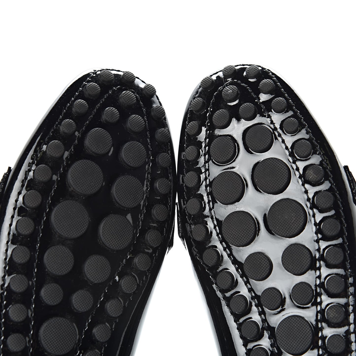 Patent Calfskin Oxford Loafers 37 Black