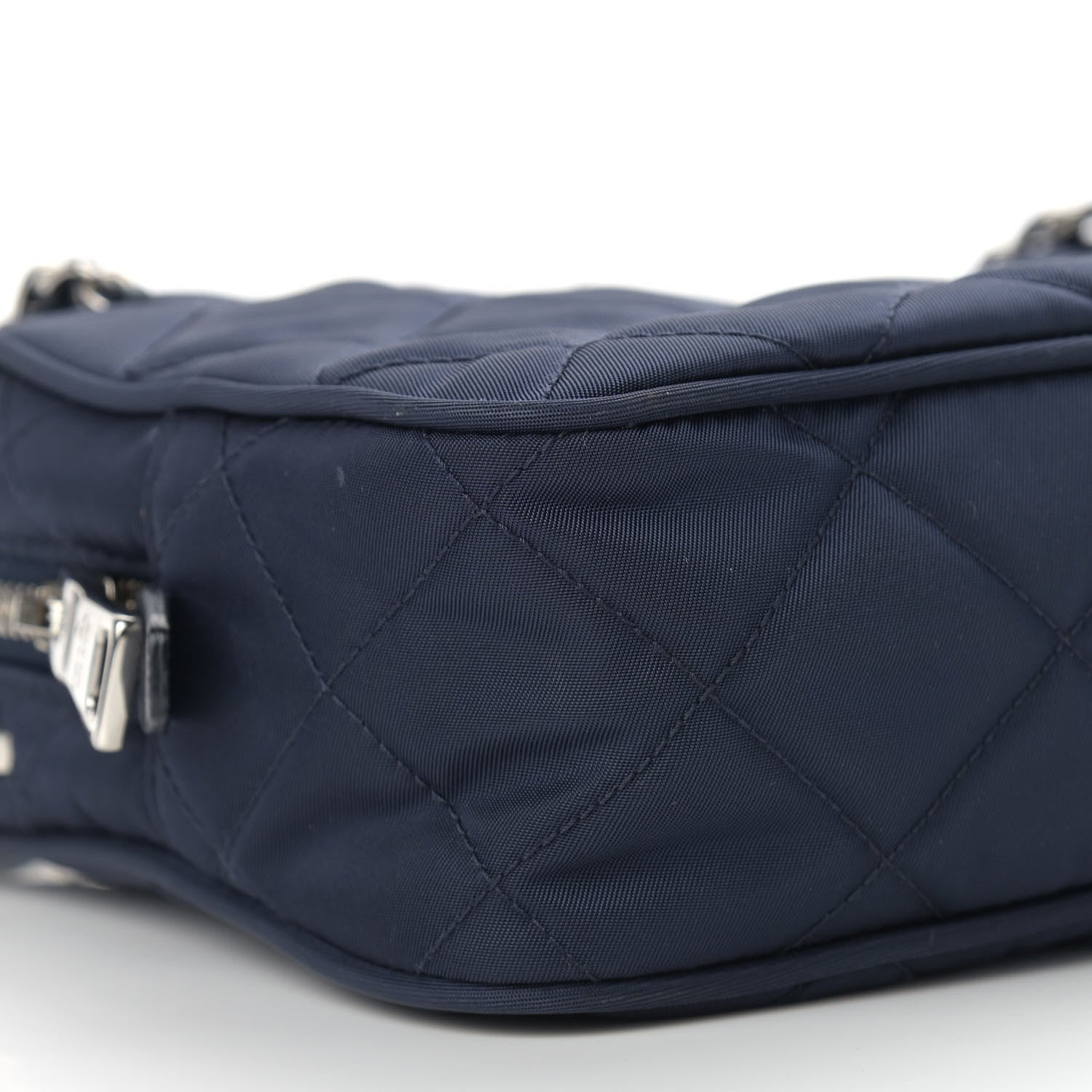 Prada Nylon Tessuto Impuntu Quilted Crossbody Bag Baltico 8 of 16