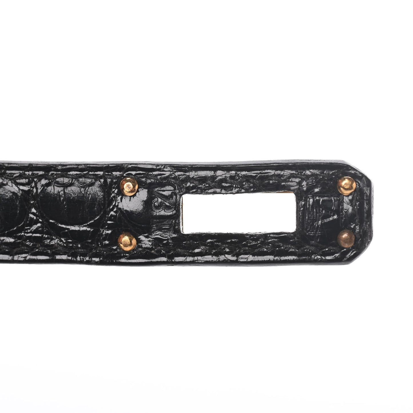 Shiny Alligator Kelly Sellier 25 Black