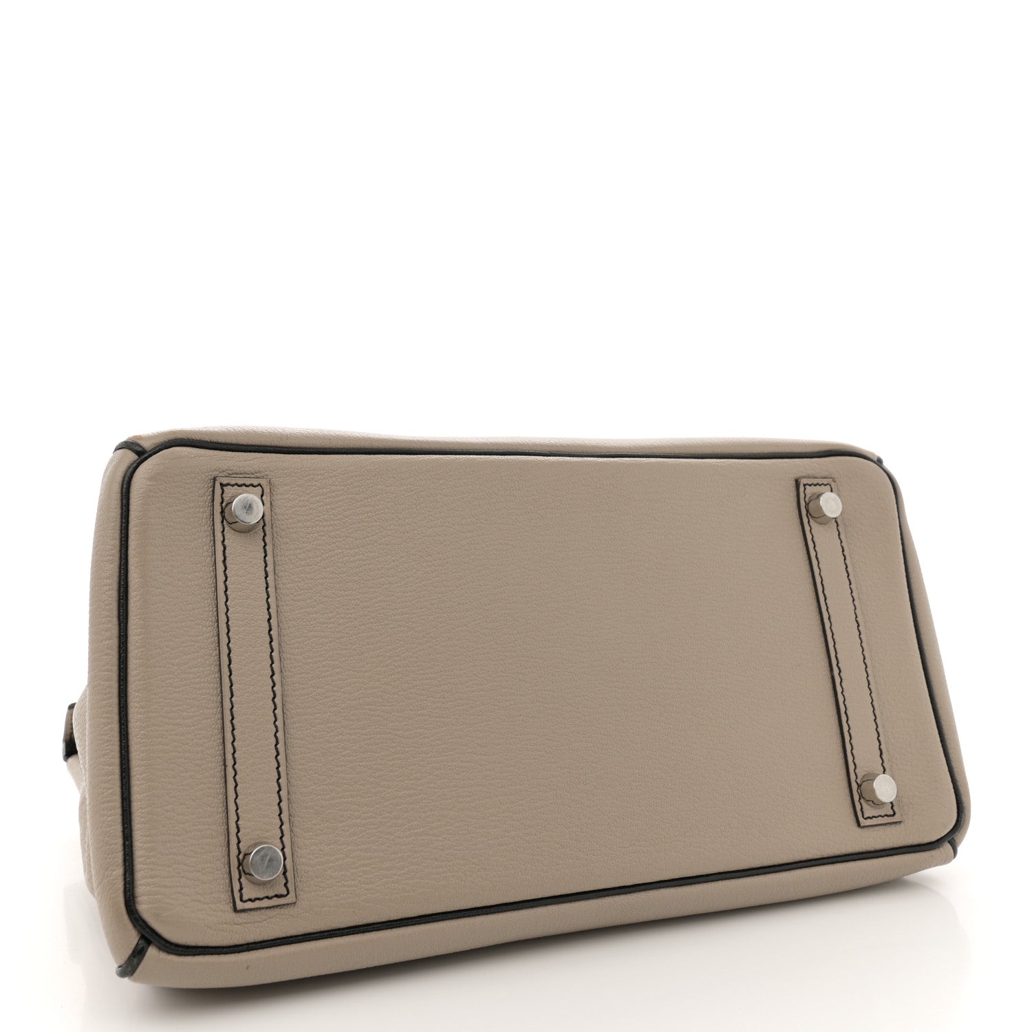 Hermes Chevre Mysore Horseshoe Birkin 30 Gris Tourterelle Black 4 of 15