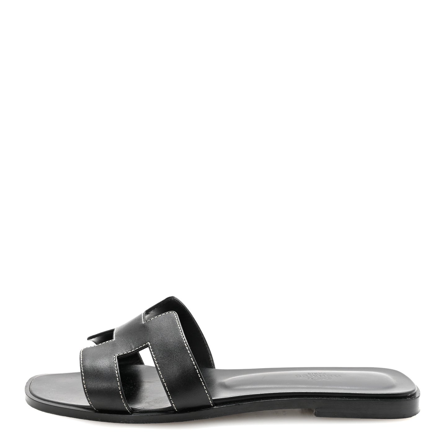 Box Calfskin Oran Sandals 39.5 Black