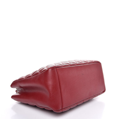 Chanel Caviar Quilted Grand Shopping Tote GST Red 4 of 10