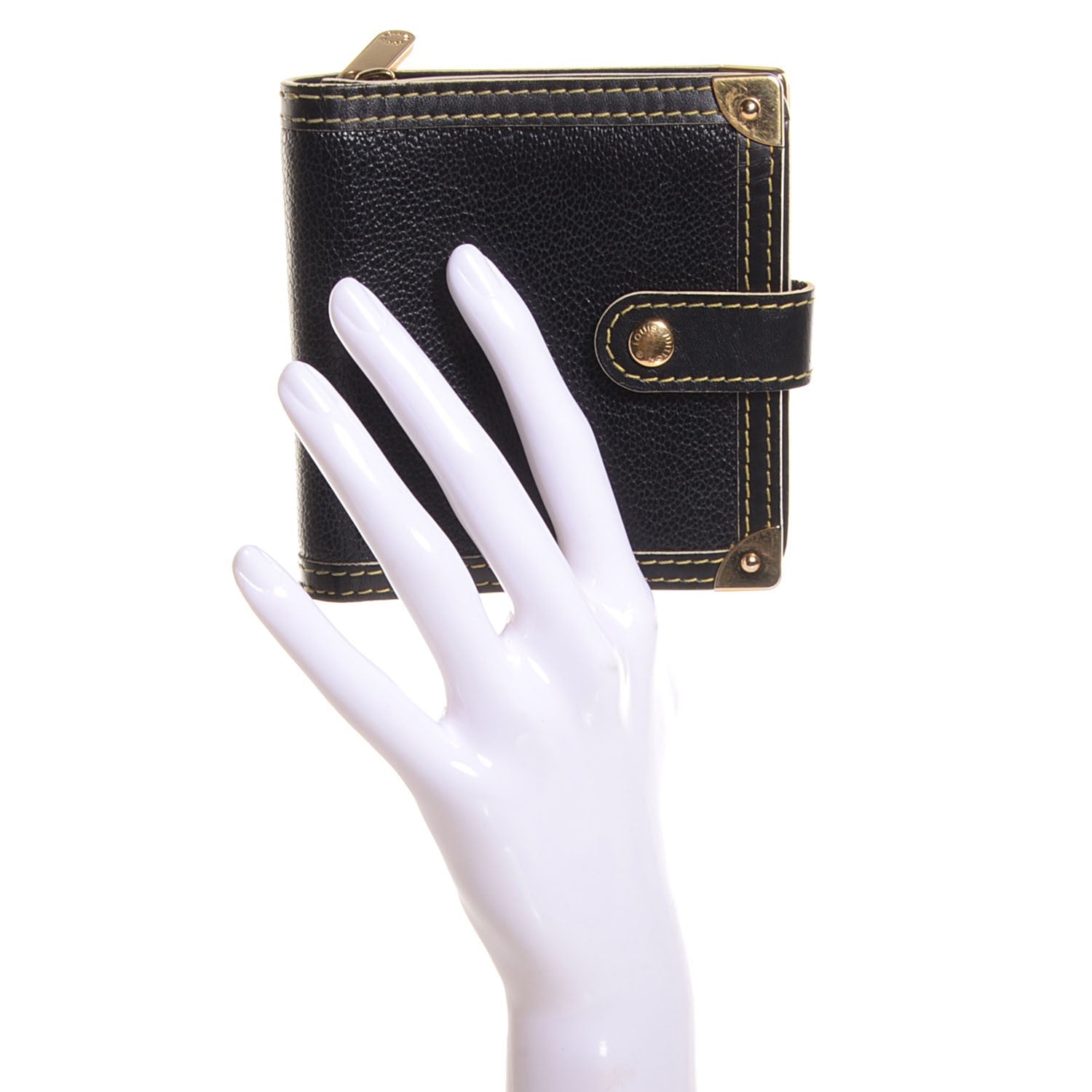 Louis Vuitton Suhali Compact Zipped Wallet Black 2 of 8