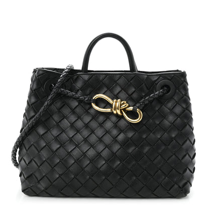 Bottega Veneta Nappa Intrecciato Small Andiamo Shoulder Bag Black 1 of 10