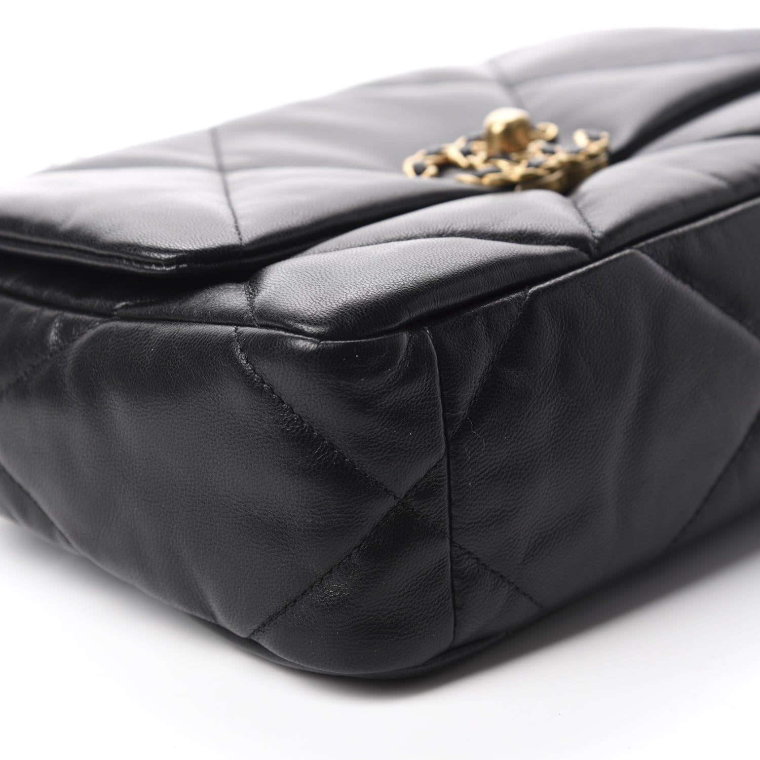 Chanel Goatskin Quilted Medium 19 Flap Black 6 of 11