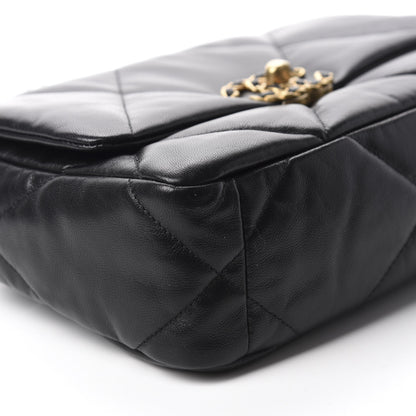 Chanel Goatskin Quilted Medium 19 Flap Black 6 of 11