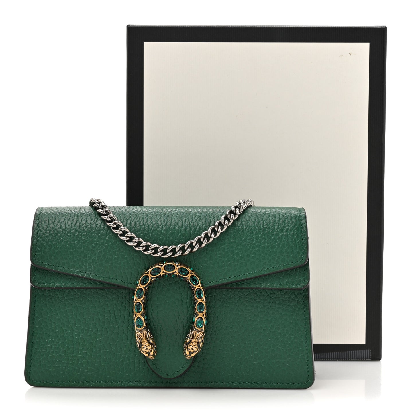 Dollar Calfskin Crystal Super Mini Dionysus Shoulder Bag Emerald