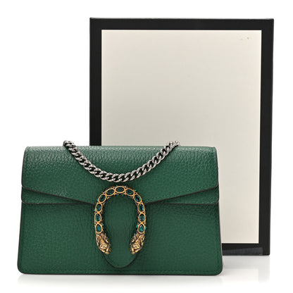Gucci Dollar Calfskin Crystal Super Mini Dionysus Shoulder Bag Emerald 11 of 11