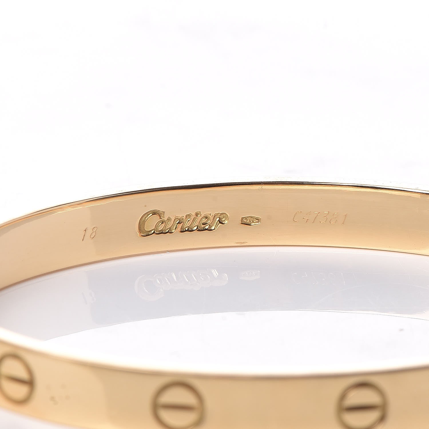 Cartier 18K Yellow Gold LOVE Bracelet 18 4 of 5