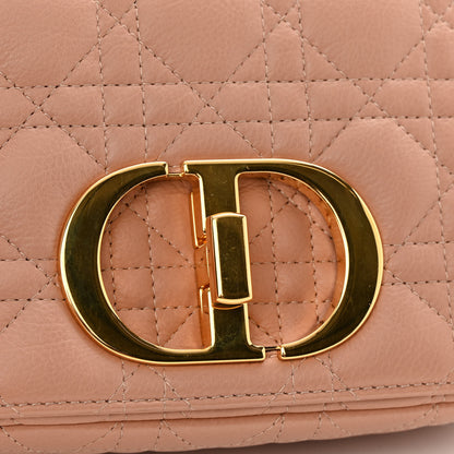 Christian Dior Grained Calfskin Cannage Small Caro Bag Rose De Vents 13 of 15