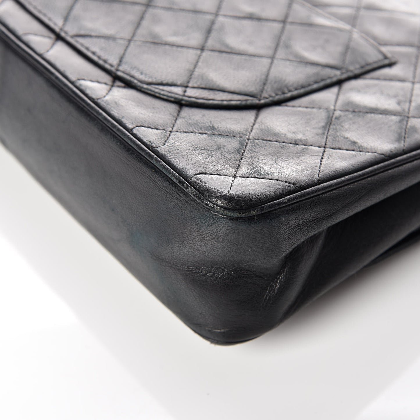 Lambskin Quilted Medium Double Flap Bijoux Chain Black