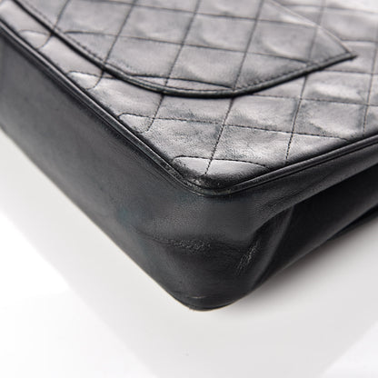 Chanel Lambskin Quilted Medium Double Flap Bijoux Chain Black 14 of 21