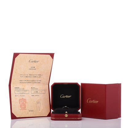 Cartier 18K White Gold Diamond LOVE Wedding Band Ring 49 4.75 6 of 6