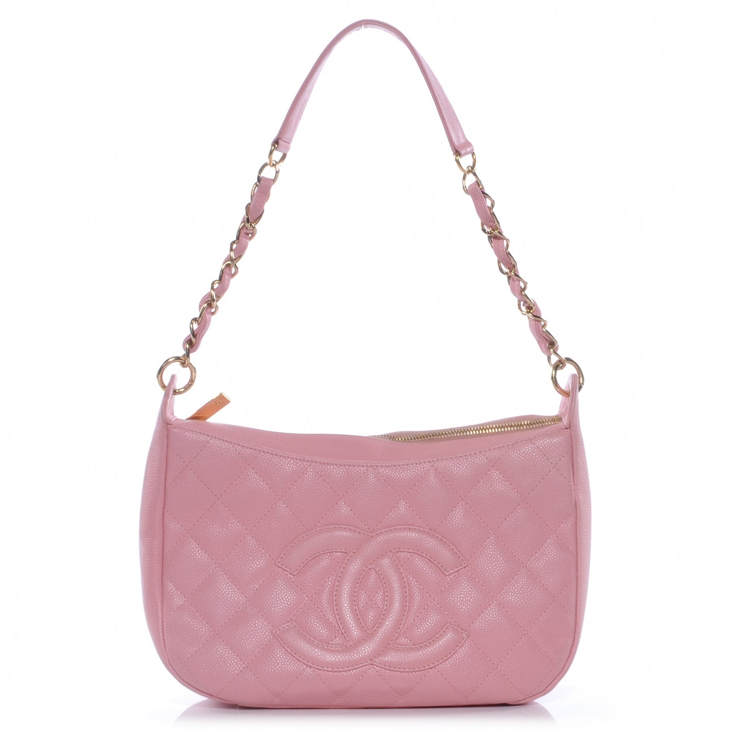 Caviar Quilted Hobo Pink