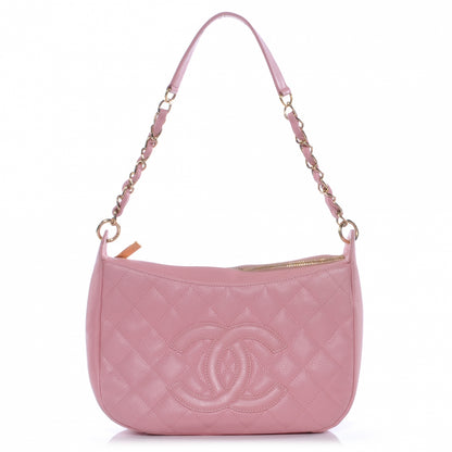 Chanel Caviar Quilted Hobo Pink 1 of 7