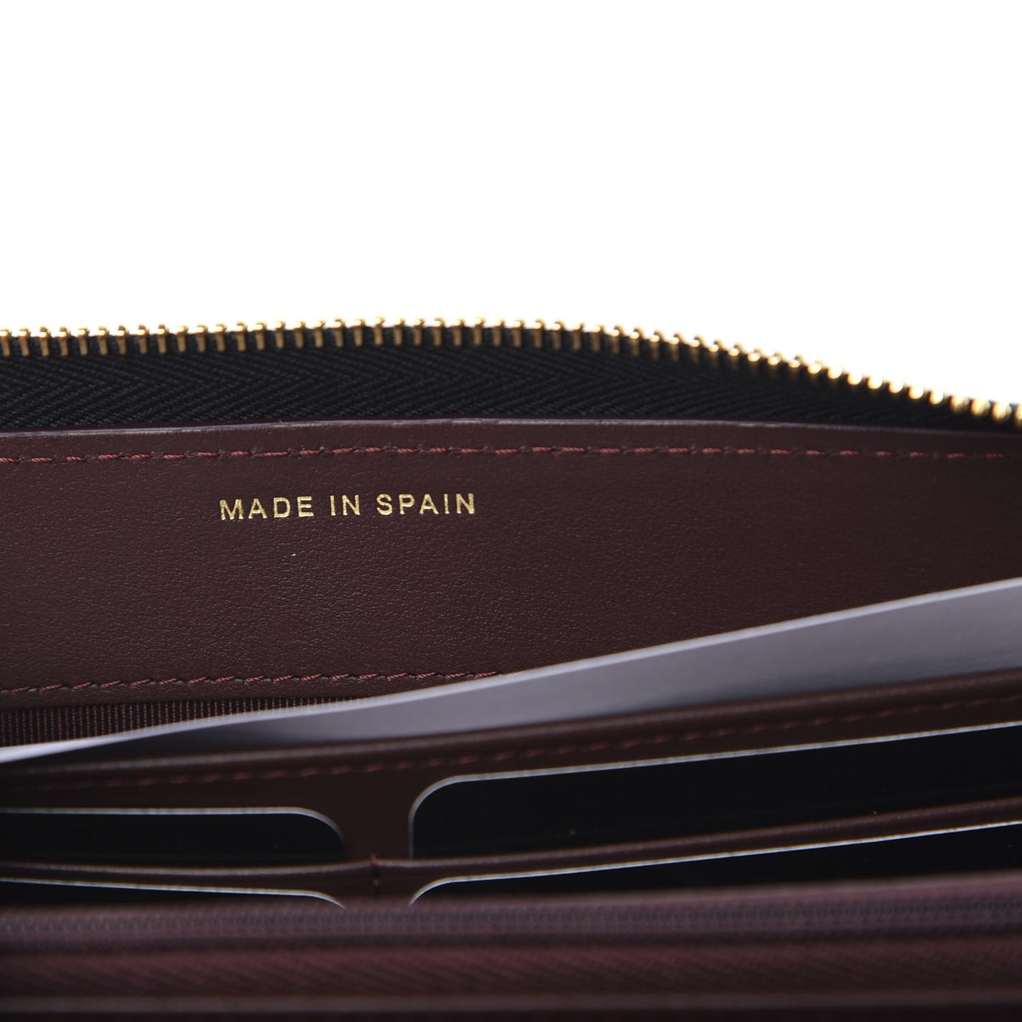 Caviar Quilted Large Gusset Zip Around Wallet Black