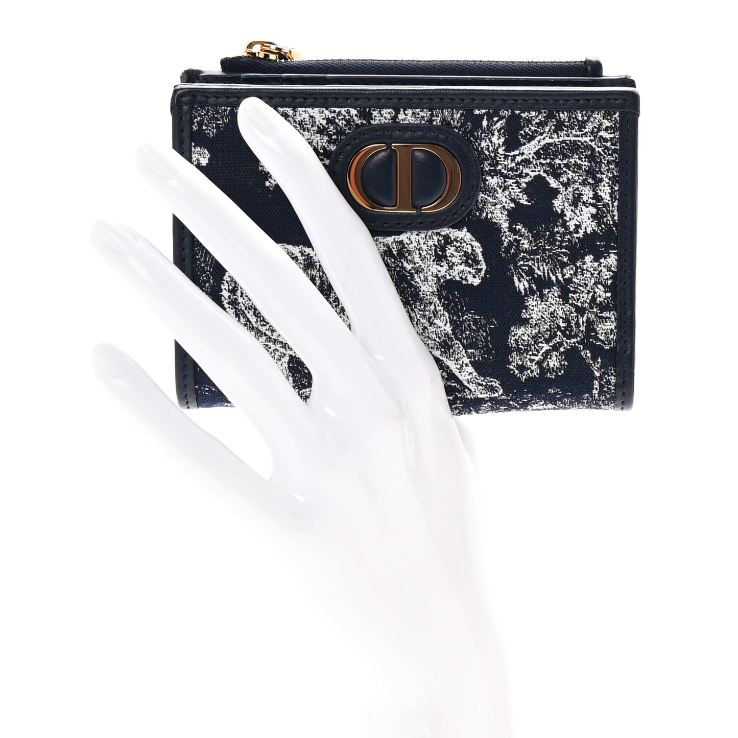 Toile De Jouy Reverse Jacquard 30 Montaigne Wallet Blue