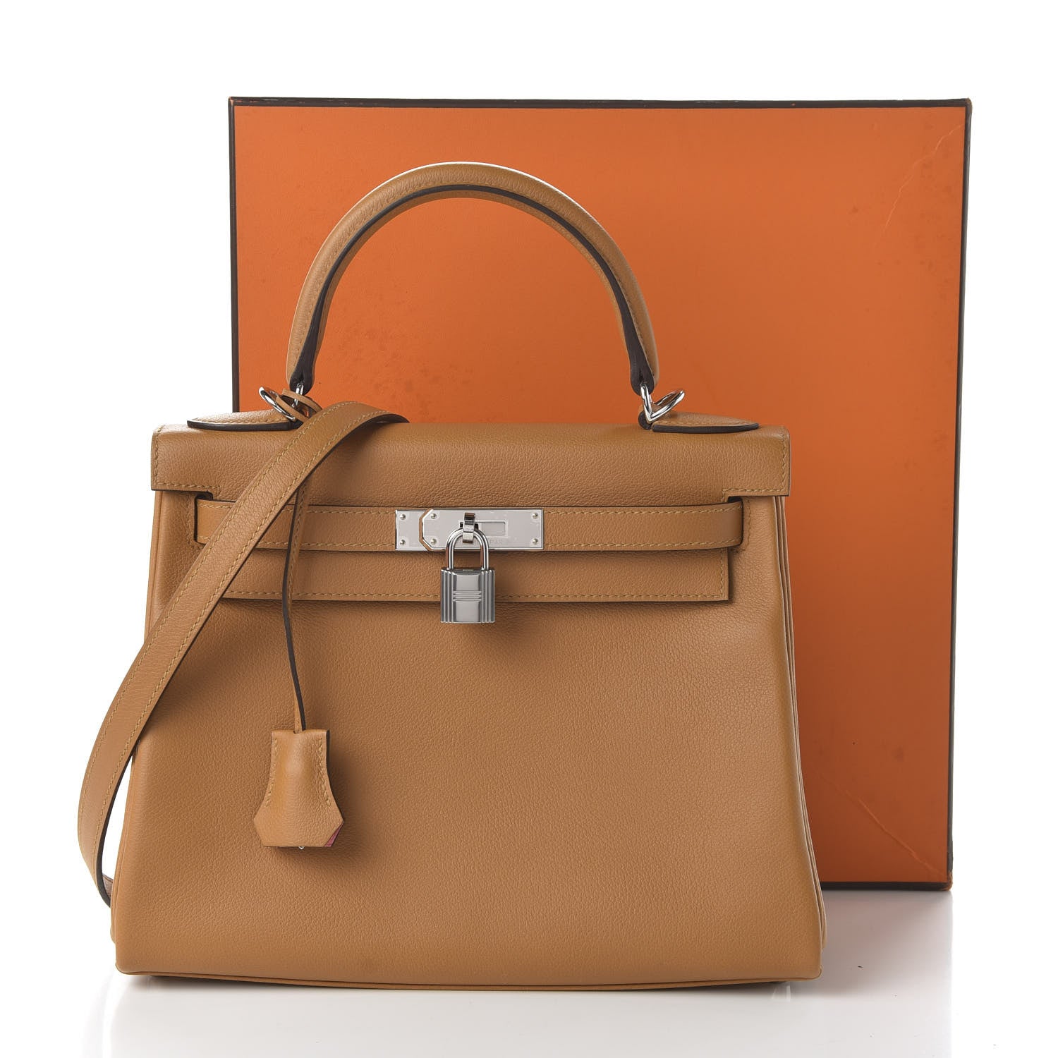 Hermes Evercolor Verso Kelly Retourne 28 Caramel Rose D'Ete 11 of 11