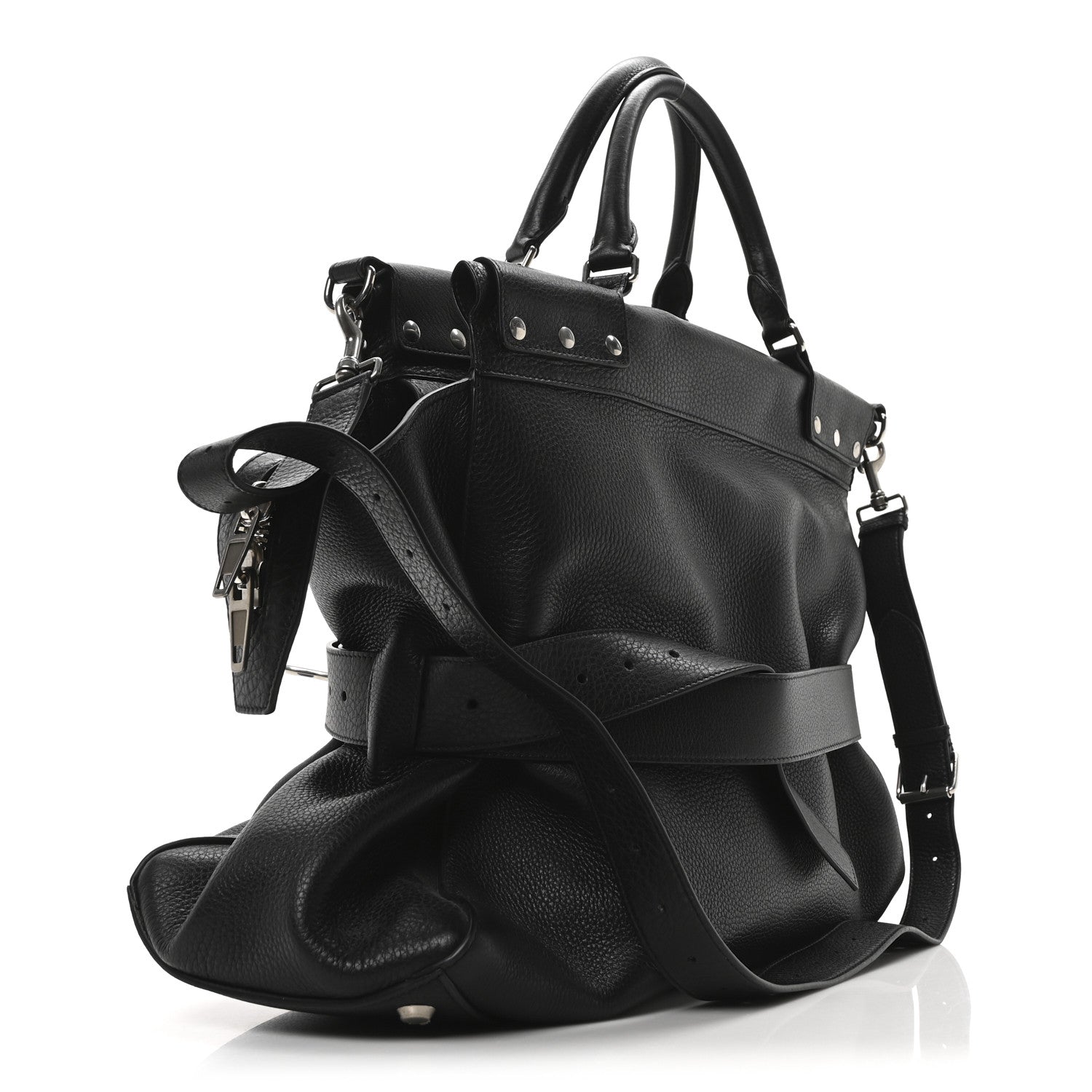 Balenciaga Grained Calfskin Waist Bag Black 3 of 10