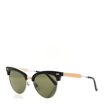 Gucci Acetate Damascato Cat Eye Sunglasses GG0055S Black Gold 1 of 8