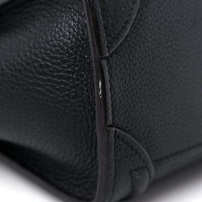 Celine Drummed Calfskin Nano Luggage Black 7 of 10