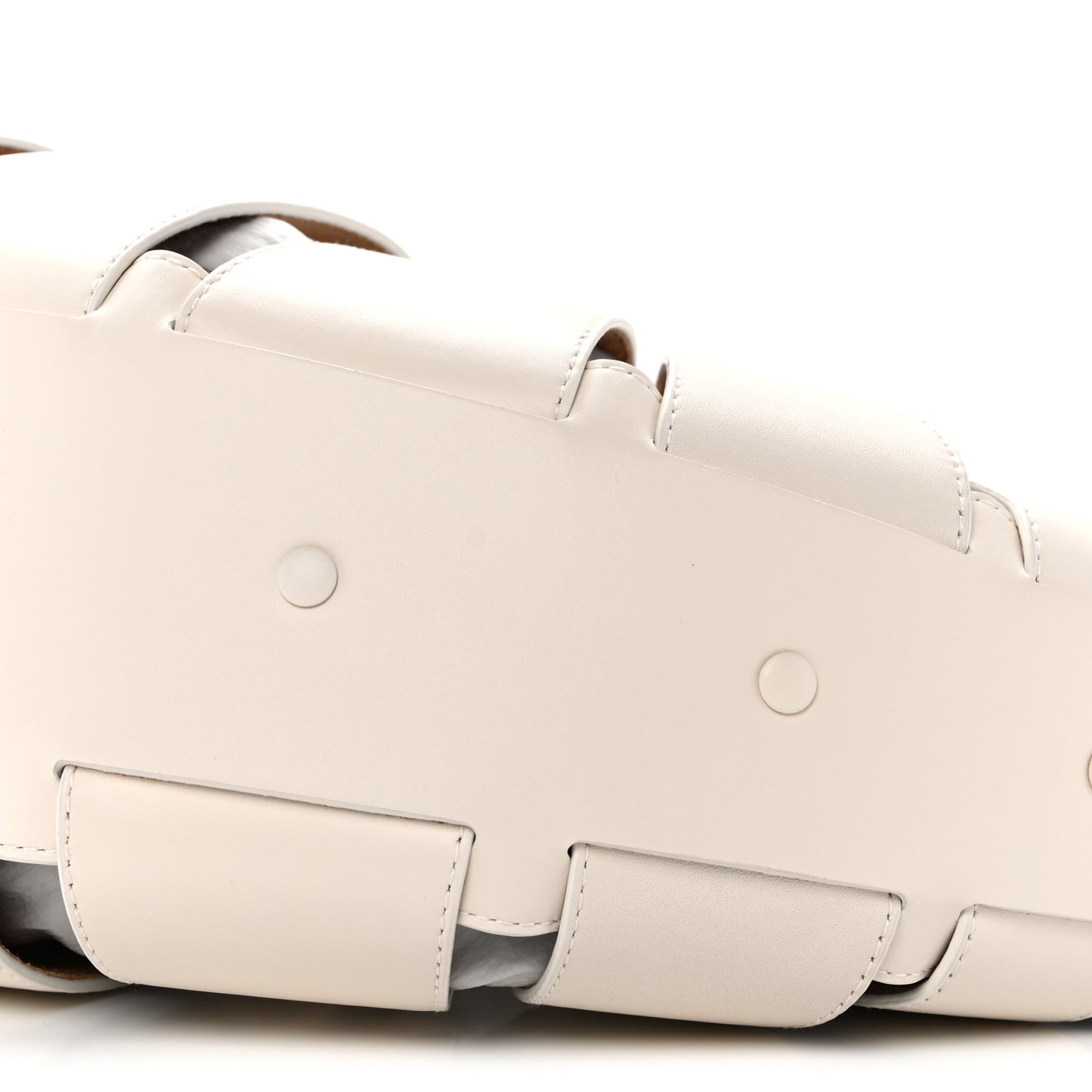 French Calfskin Shell Bag White Frost