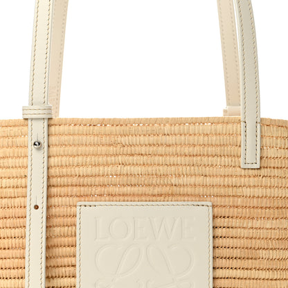 Loewe Raffia Square Small Basket Tote Bag Natural White 6 of 10