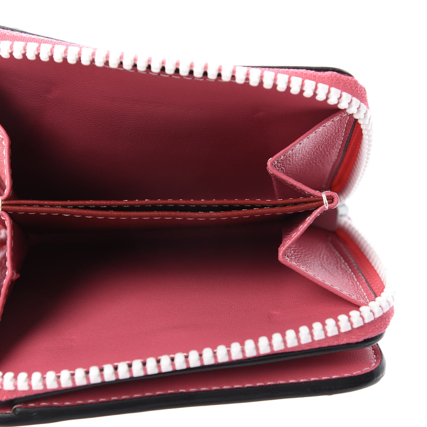 Lambskin Free Rockstud Spike Compact Zip Around Wallet Shadow Pink