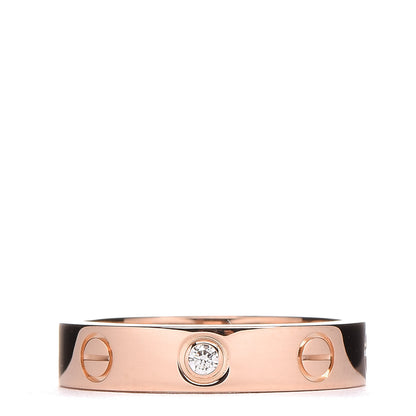 Cartier 18K Pink Gold Diamond LOVE Wedding Band Ring 49 4.75 1 of 5