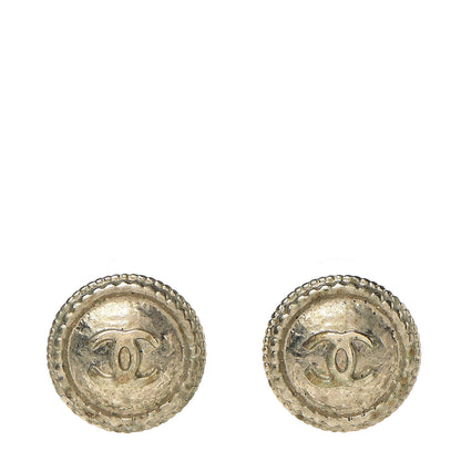 Chanel CC Button Earrings Gold 1 of 5