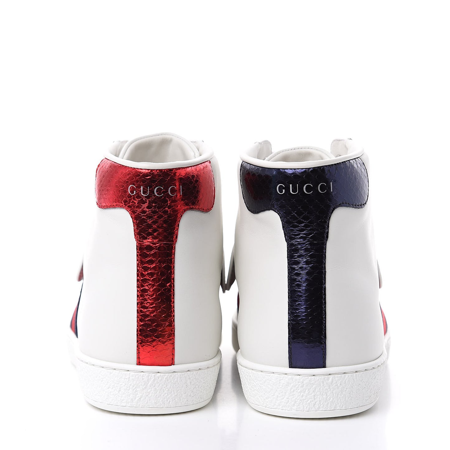 Calfskin Ayers Web Tiger Removable Patches Mens Ace High Top Sneakers 6.5 White