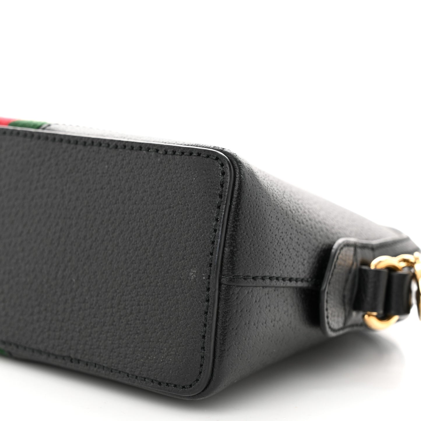 Calfskin GG Web Small Ophidia Dome Shoulder Bag Black