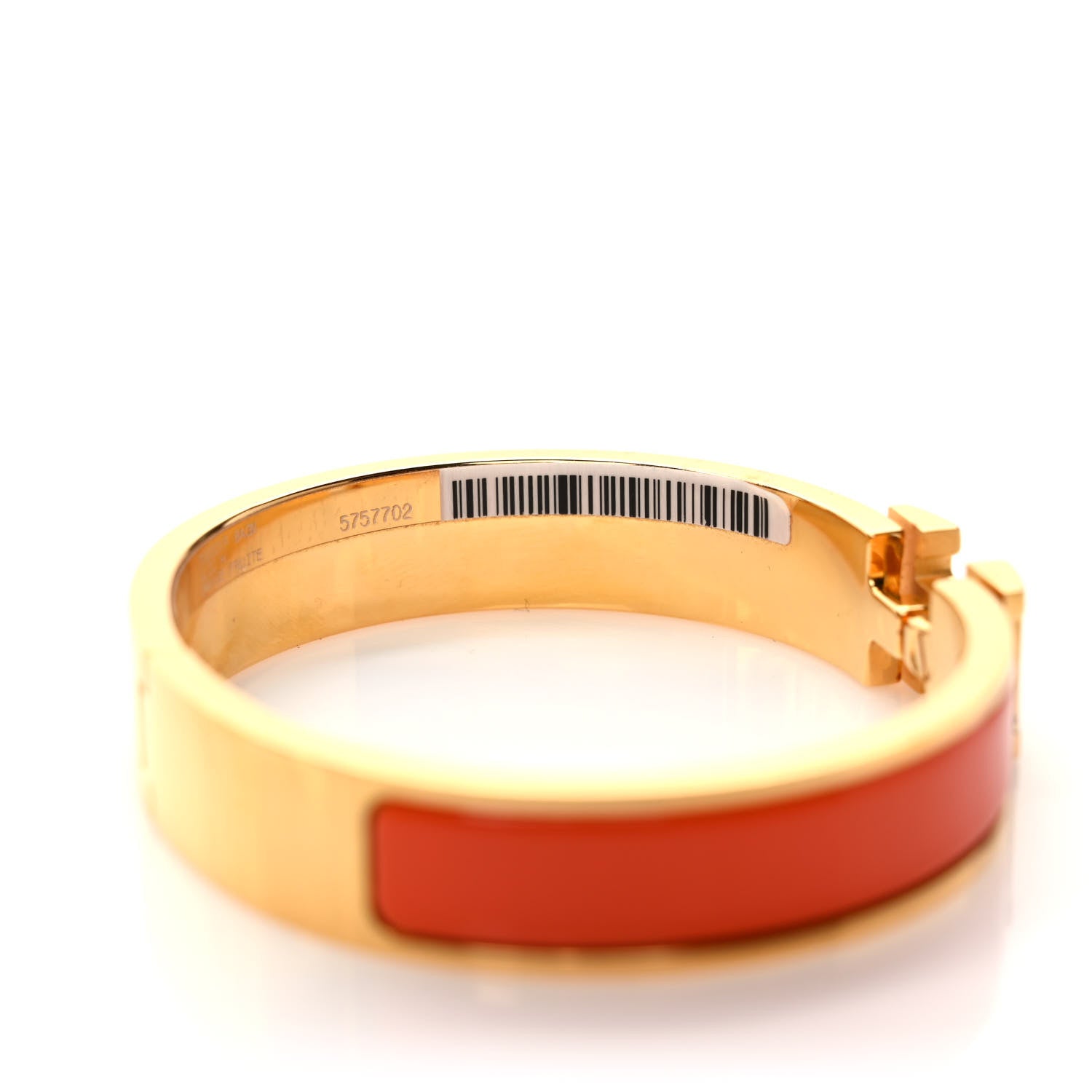 Hermes Enamel Narrow Clic Clac H Bracelet GM Orange Fruite 5 of 6