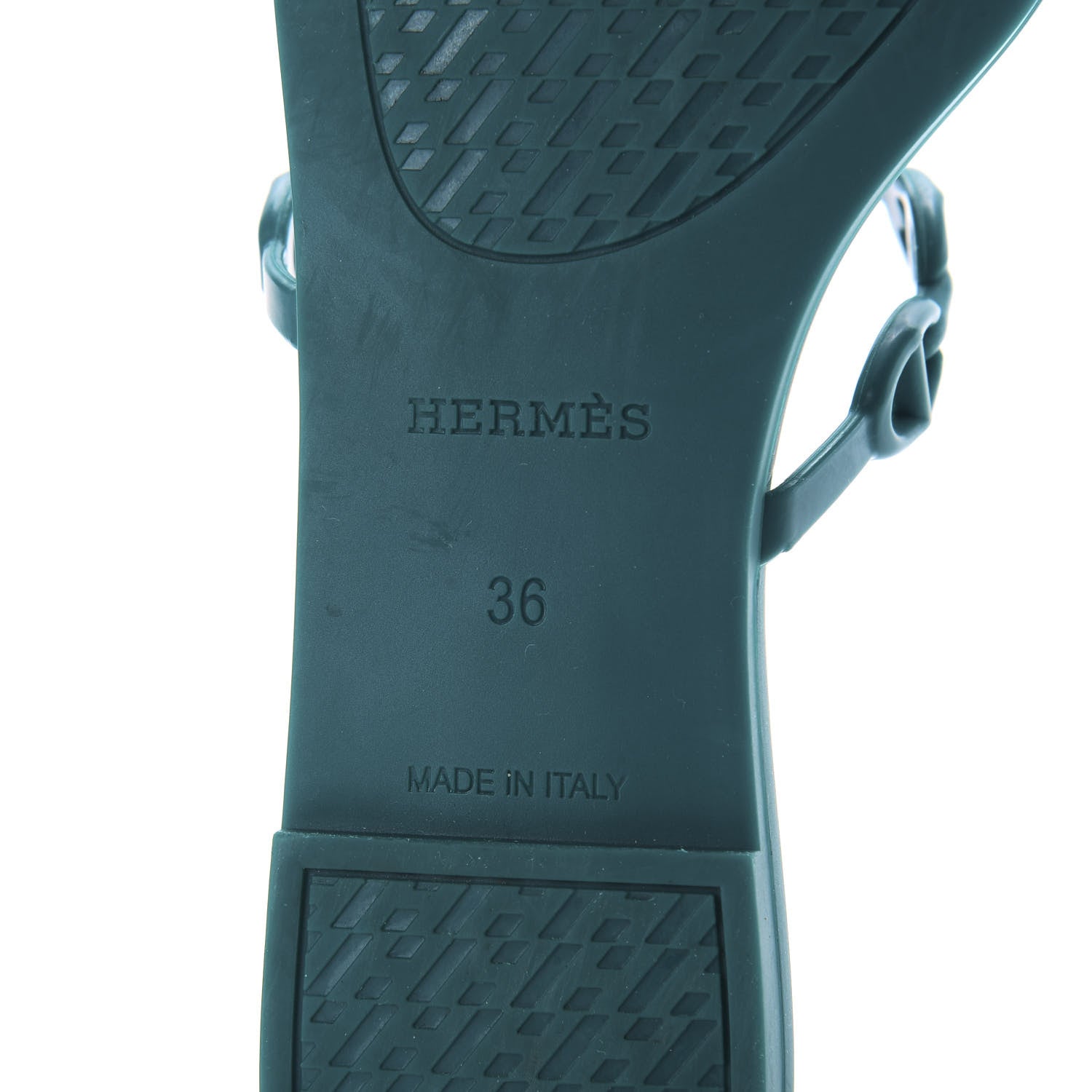 Hermes Rubber Chaine d'Ancre Rivage Sandals 36 Vert d'Ete 7 of 8