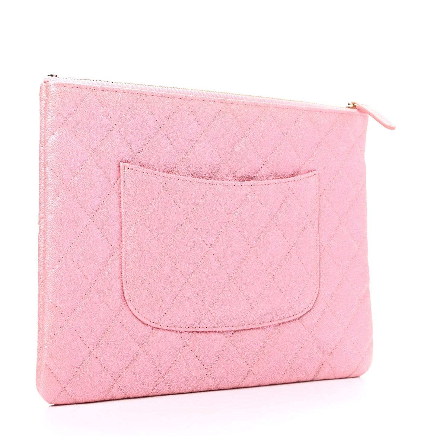 Iridescent Caviar Medium Night by the C Pouch Clutch Rose Pink