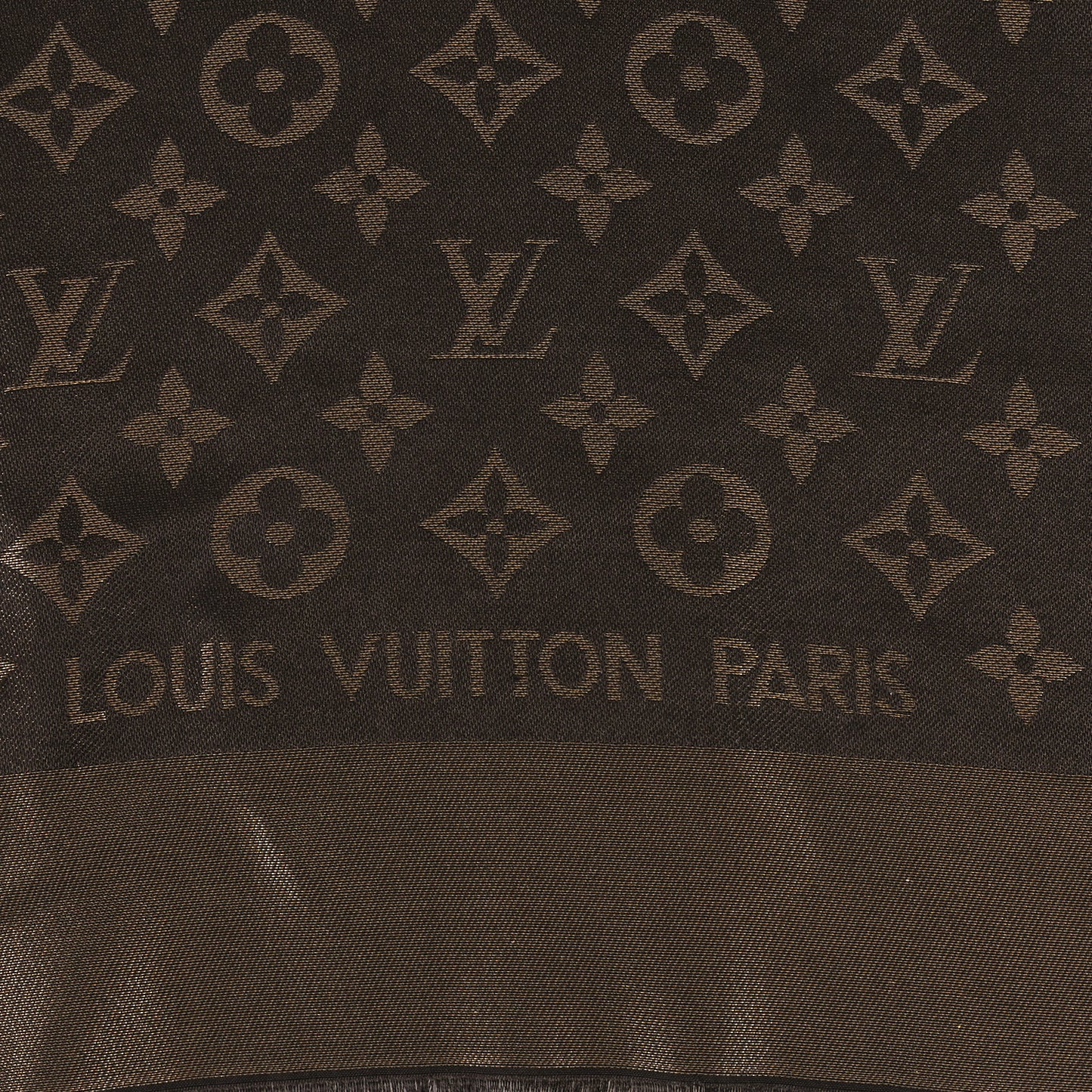 Silk Wool So Shine Monogram Shawl Gold