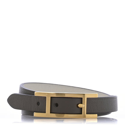 Hermes Swift Behapi Double Tour Bracelet T2 Etoupe Nata 1 of 6