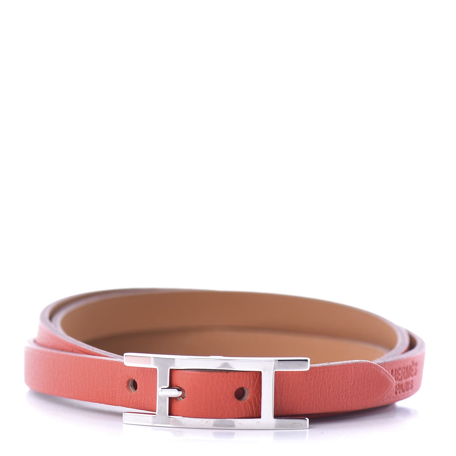Hermes Swift Hapi 3 MM Triple Tour Wrap Bracelet S Capucine 1 of 7