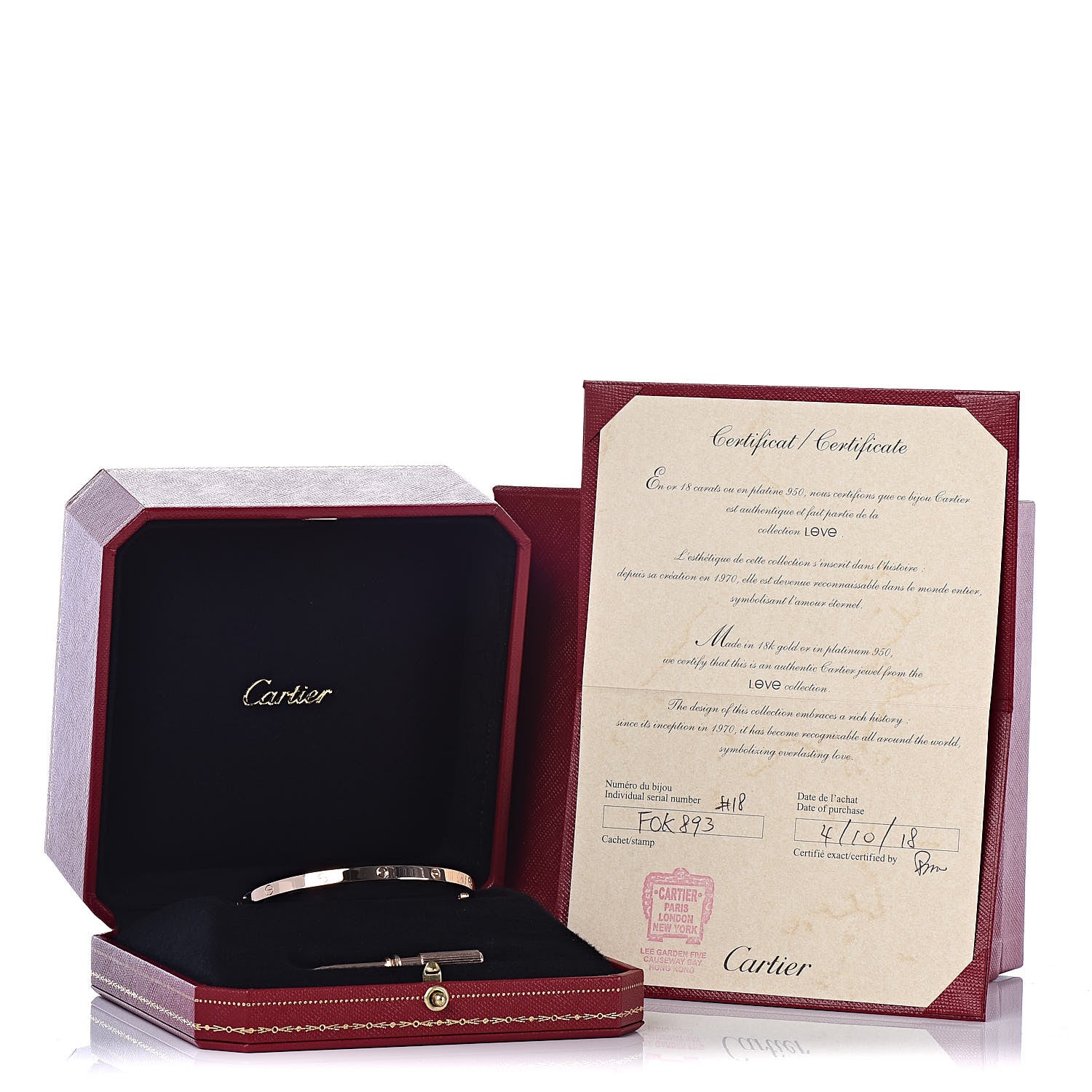 Cartier 18K Pink Gold Small LOVE Bracelet 18 6 of 6