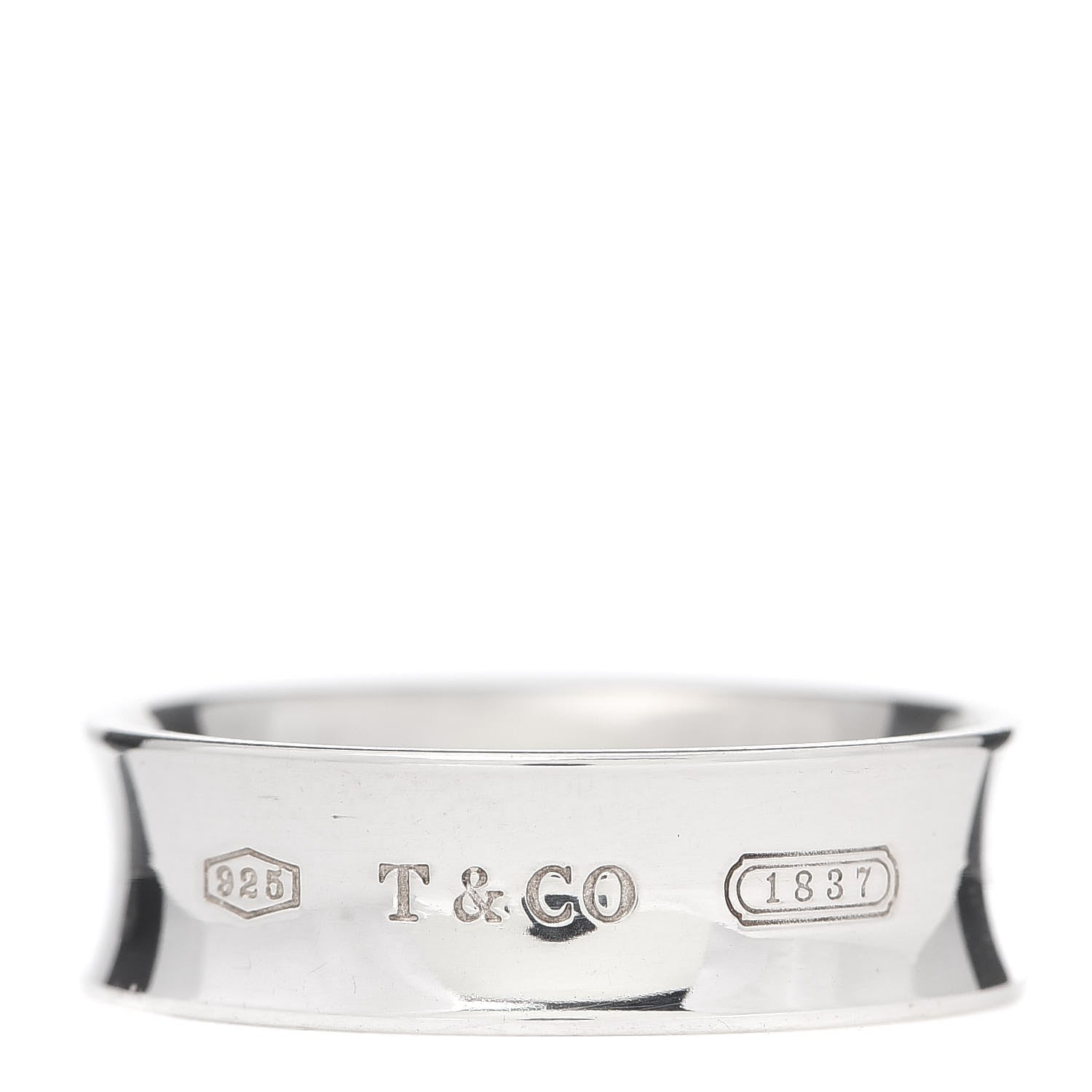 Tiffany Sterling Silver 1837 Band Ring 62 10 1 of 4