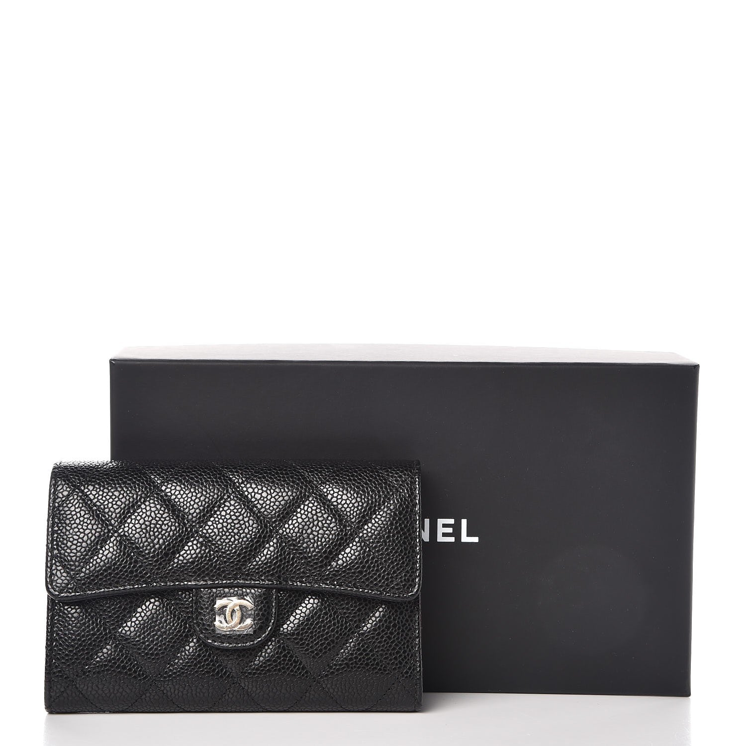 Chanel Caviar Quilted Small Flap Wallet Black 9 of 9